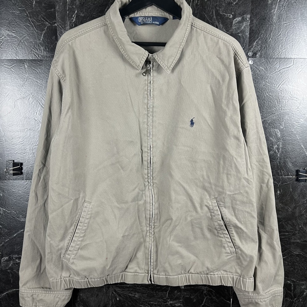 Polo Ralph Lauren Men's Green Vtg Cotton Harrington Jacket XL